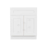 Lancaster Shaker Assembled 24 in. W x 21 in. D x 33 in. H Bath Vanity Cabinet with 2 Doors in White - Super Arbor