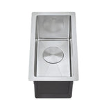 10 in. by 18 in. Modena Undermount Wet Bar Sink Kit Stainless Steel 16-Gauge Tight Radius