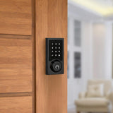 Premis Contemporary Touchscreen Smart Lock Matte Black Single Cylinder Electronic Deadbolt Featuring SmartKey Security - Super Arbor