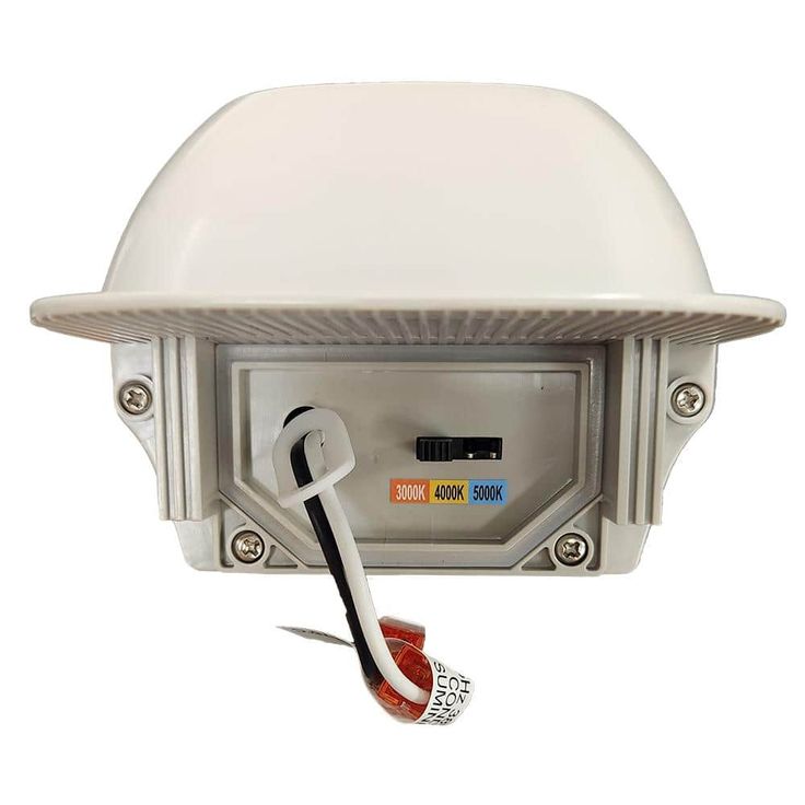 Commercial Electric 4 ft. Vapor Tight 4500 Lumens Gray Integrated LED Wraparound Light 3000K 4000K 5000K Wet Rated 120-277v
