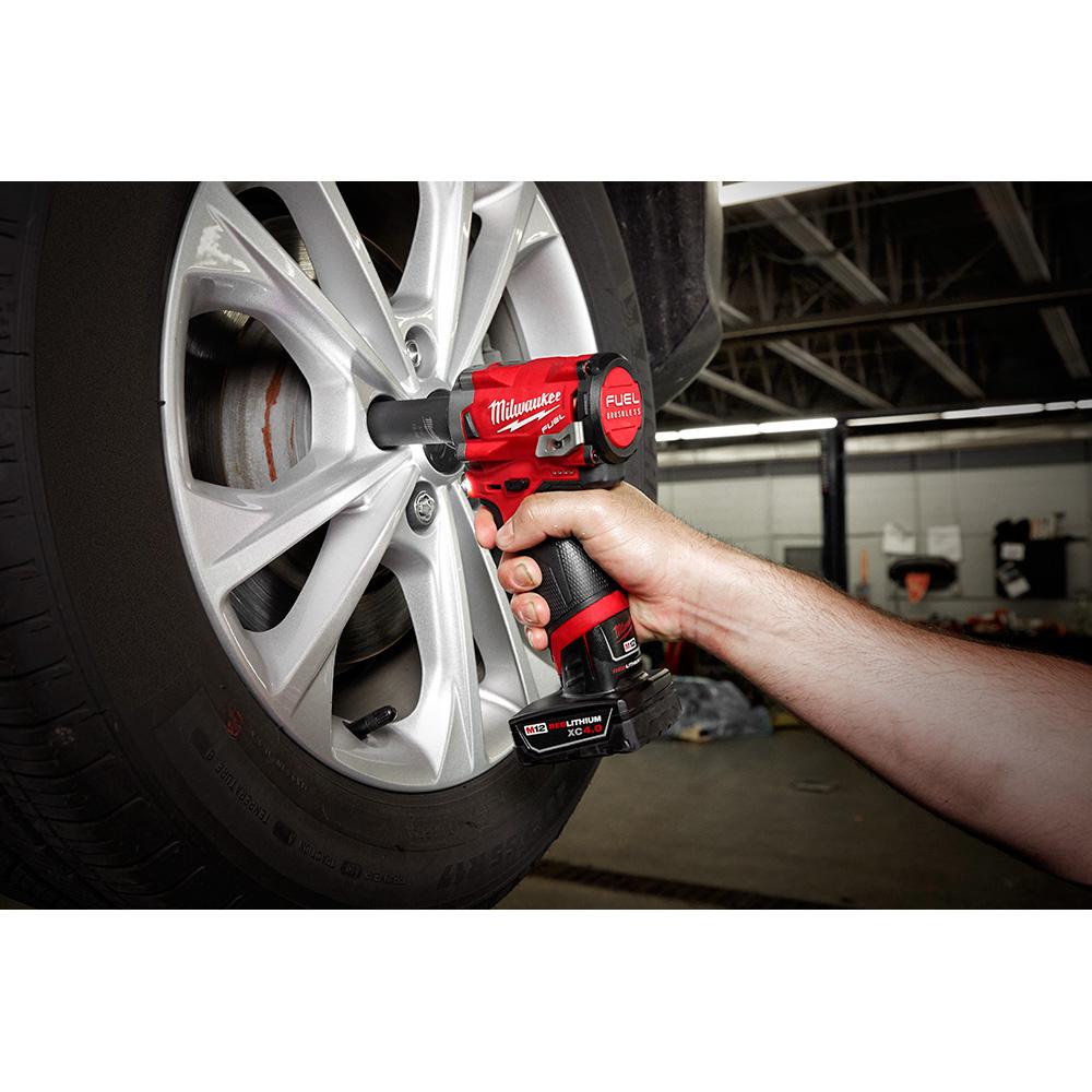 M12 FUEL 12-Volt Lithium-Ion Brushless Cordless Stubby 3/8 in. Impact Wrench & Ratchet Combo Kit (2-Tool) - Super Arbor