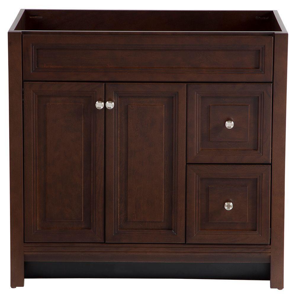 Brinkhill 36 in. W x 34 in. H x 22 in. D Bath Vanity Cabinet Only in Chocolate - Super Arbor