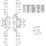 Jamb Repair and Reinforcement Kit, 59-1/2 in. Installed, Steel Construction, White - Super Arbor