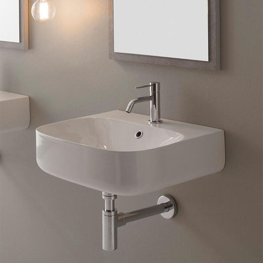 Nameeks Moon Wall Mounted Bathroom Sink in White