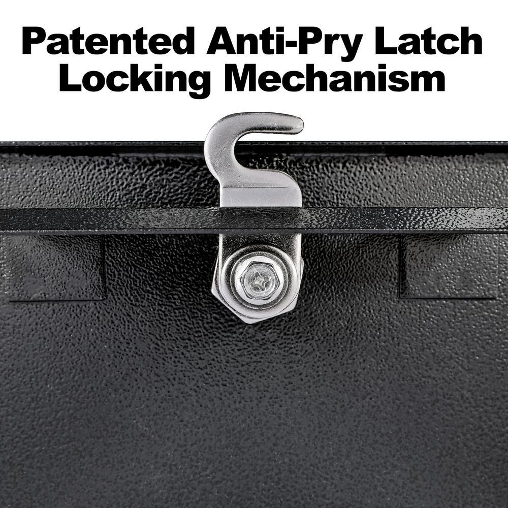 Locking Post Mount Mailbox with High Security Reinforced Patented Locking System, Black - Super Arbor