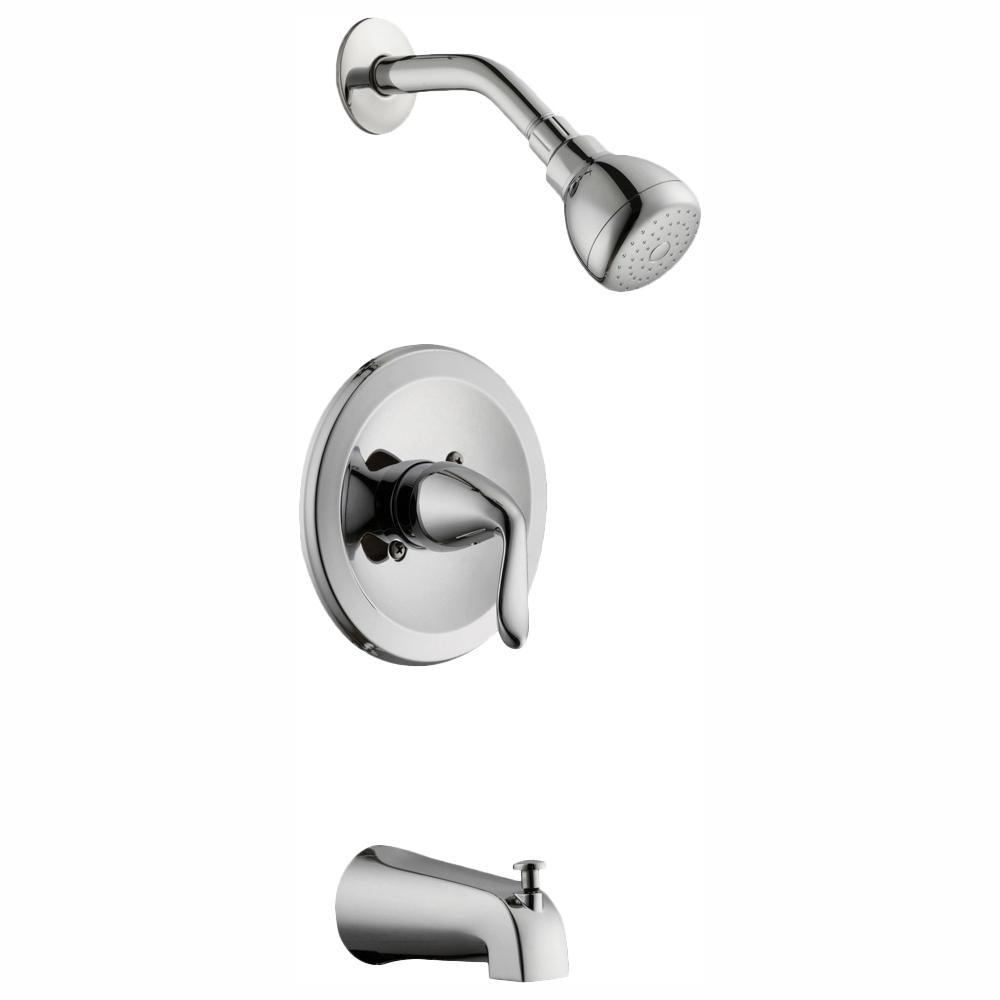 Constructor Single-Handle 1-Spray Tub and Shower Faucet in Bronze (Valve Included) - Super Arbor