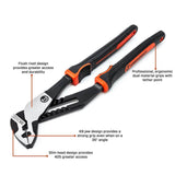 Crescent 8 in. Z2 K9 Straight Jaw Tongue and Groove Dual Material Grip Pliers