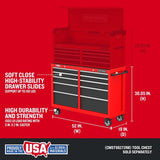 CRAFTSMAN 2000 Series 52-in W x 37.5-in H 10-Drawer Steel Rolling Tool Cabinet (Red)