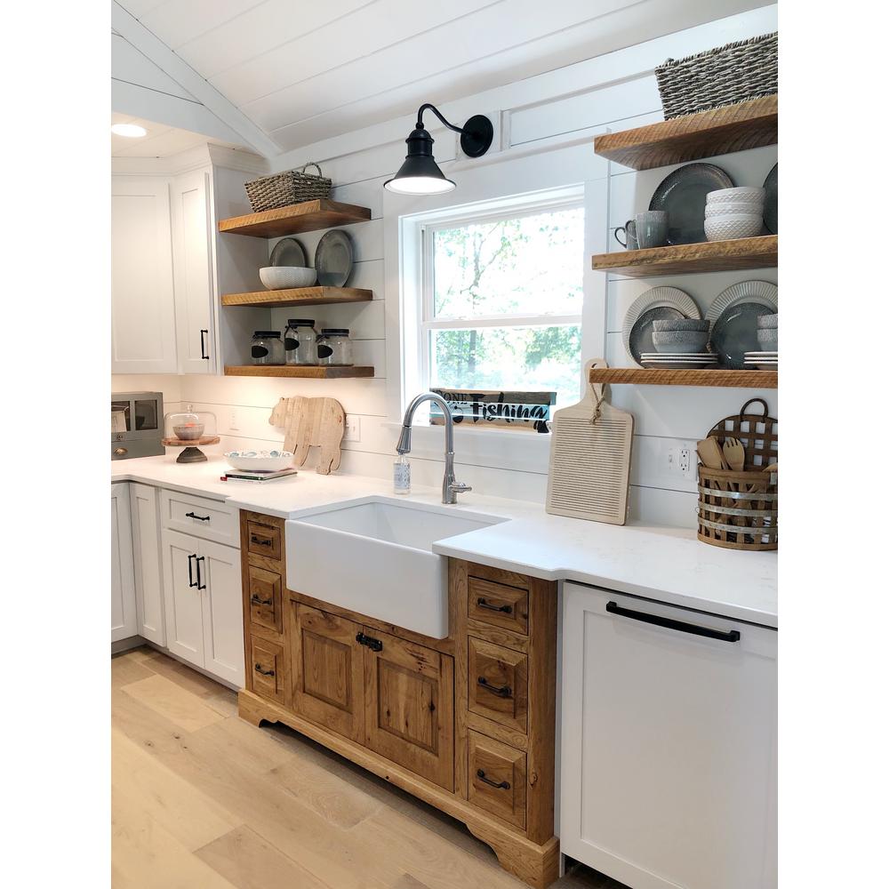 Bradstreet II Farmhouse/Apron-Front Fireclay 30 in. Single Bowl Kitchen Sink in Crisp White - Super Arbor