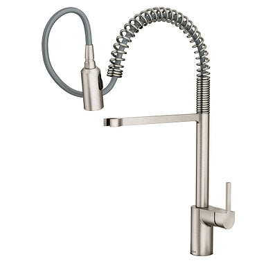 Moen Align Single-Handle Pre-Rinse Spring Pull-Down Kitchen Faucet with Power Clean, Spot Resist Stainless (5923SRS)