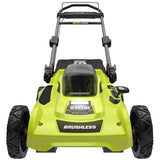 RYOBI 20 in. 40-Volt Lithium-Ion Brushless Cordless Battery Walk Behind Push Lawn Mower & Trimmer w/6.0 Ah Battery & Charger