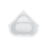 EverClean 77 in. Acrylic Corner Drop-in Whirlpool Bathtub in White - Super Arbor