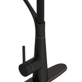Brenner Commercial Style Single-Handle Pull-Down Sprayer Kitchen Faucet in Oil Rubbed Bronze Finish - Super Arbor