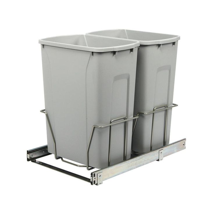 Knape & Vogt 35-Quart Plastic Pull Out Trash Can