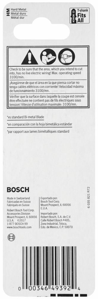 Bosch 3-Piece 3-5/8-in T-shank Jigsaw Blade