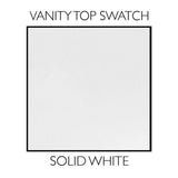 61 in. W Cultured Marble Vanity Top in Solid White with 4 in. Center Set Solid White Single Basin - Super Arbor