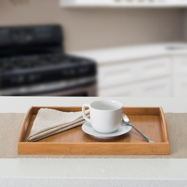 16.87 in. x 11.62 in. x 2.25 in. Home Basics Serving Tray