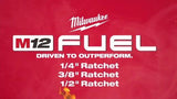 Milwaukee M12 FUEL 12V Lithium-Ion Cordless Oscillating Multi-Tool & 3/8 in. Ratchet Kit with Two 3.0Ah Batteries