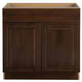 Benton Assembled 30x34.5x24 in. Sink Base Cabinet with False Drawer Front in White - Super Arbor