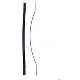 32-1/4 in. x 1 in. Charcoal Fine Textured Aluminum Bow Deck Railing Baluster (5-Pack) - Super Arbor
