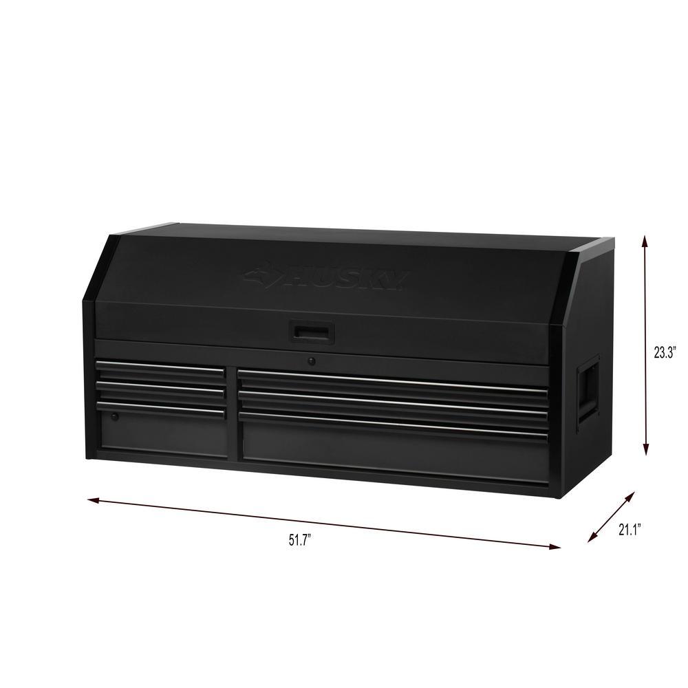 Heavy-Duty 52 in. W 6-Drawer, Deep Tool Chest in Matte Black