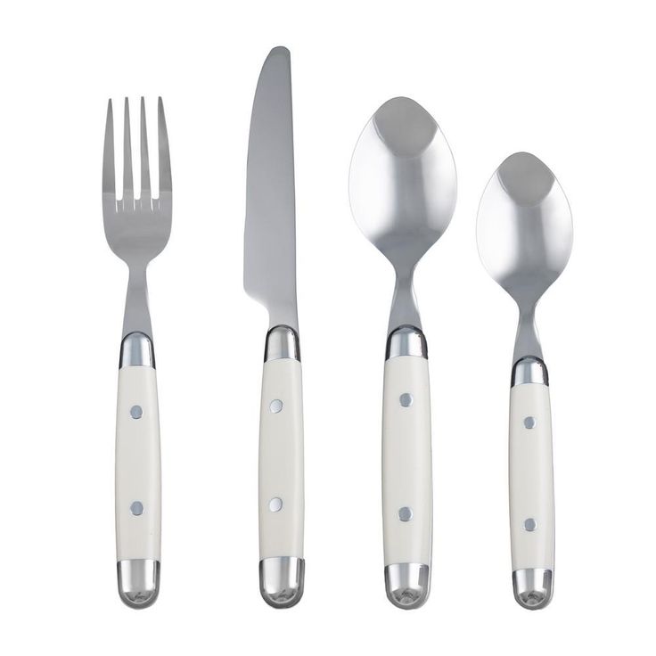 Jubilee Red 16-Piece 18/0 Stainless Steel Flatware Set (Service for 4)