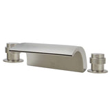 2-Handle Deck-Mount Roman Tub Faucet in Brushed Nickel