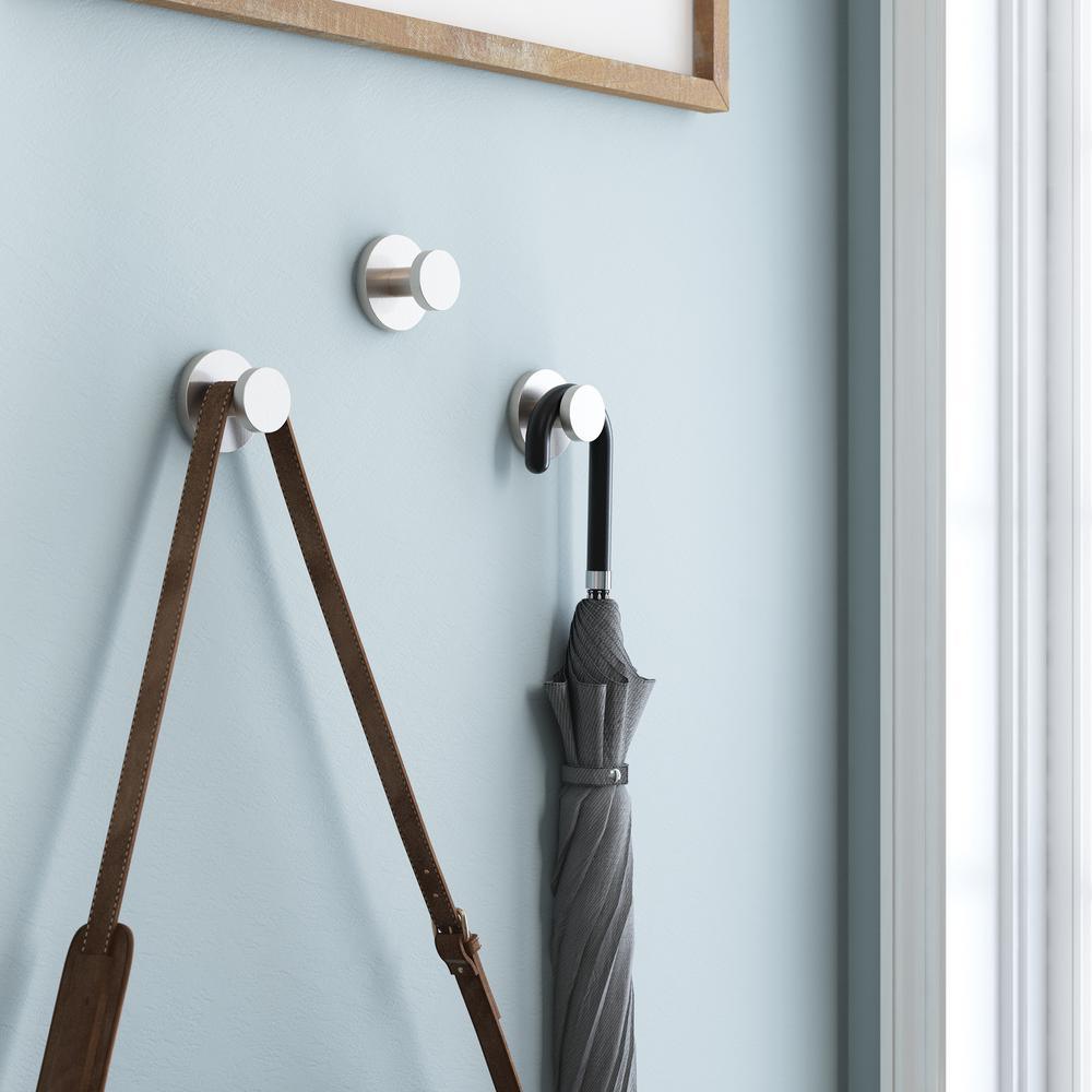 Modern Round 2.75 in. Satin Nickel Post Hook - Super Arbor