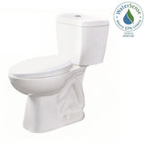 2-Piece Stealth 0.8 GPF Ultra-High-Efficiency Single Flush Elongated Toilet in White, Seat Included (3-Pack) - Super Arbor