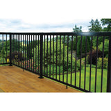 6 ft. Textured Black Aluminum Level Picket and Spacer Set with 42 in. Finished Railing Height - Super Arbor