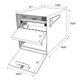 Locking Post Mount Mailbox with High Security Reinforced Patented Locking System, Black - Super Arbor