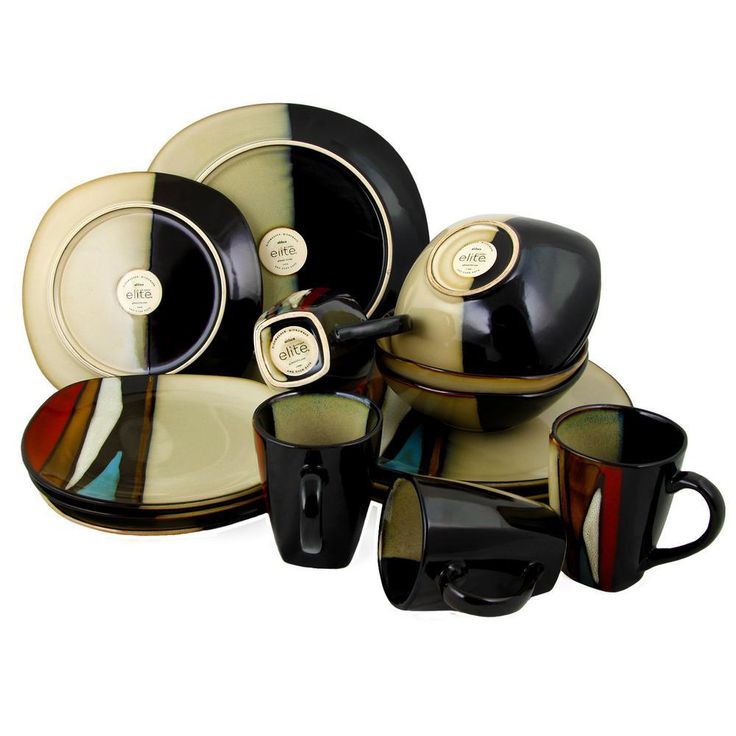 Athlea 16-Piece Casual Multicolor Stoneware Dinnerware Set (Service for 4)