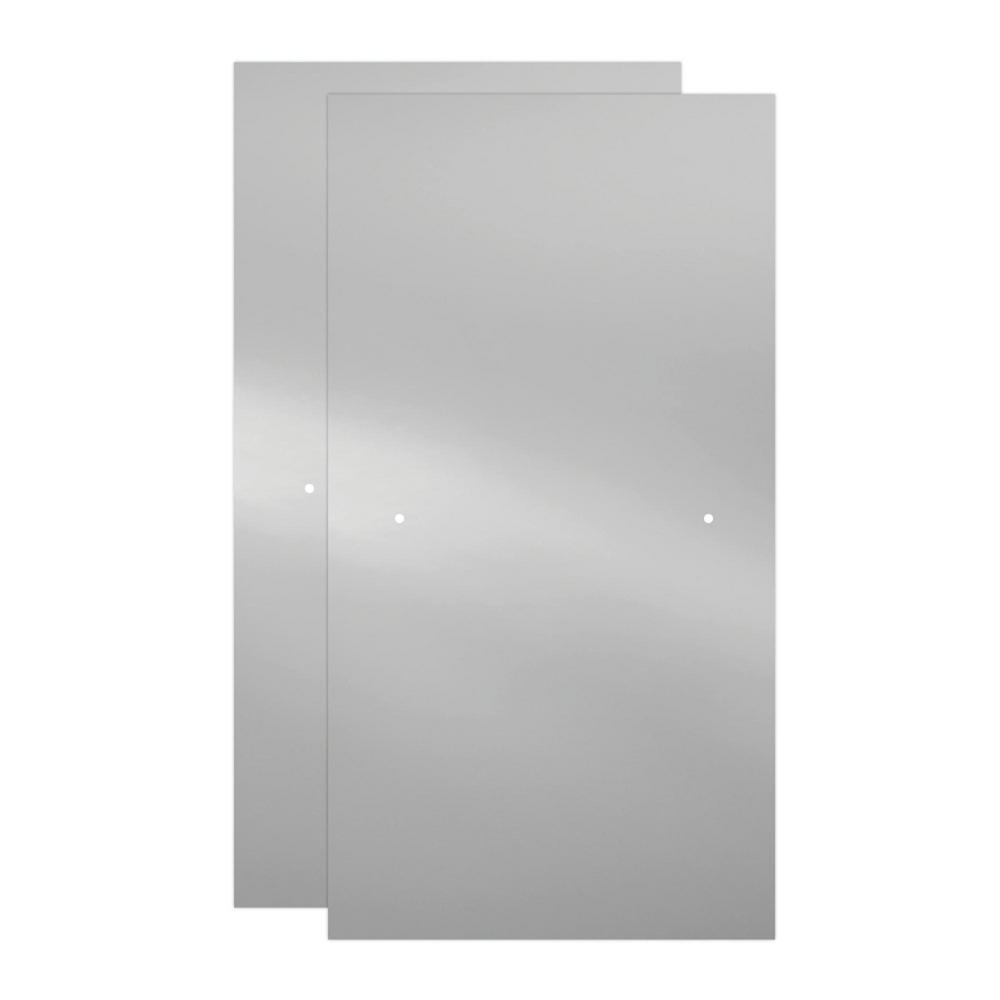 Portman 60 in. x 58-1/8 in. Semi-Frameless Traditional Sliding Bathtub Door in Nickel with Clear Glass - Super Arbor