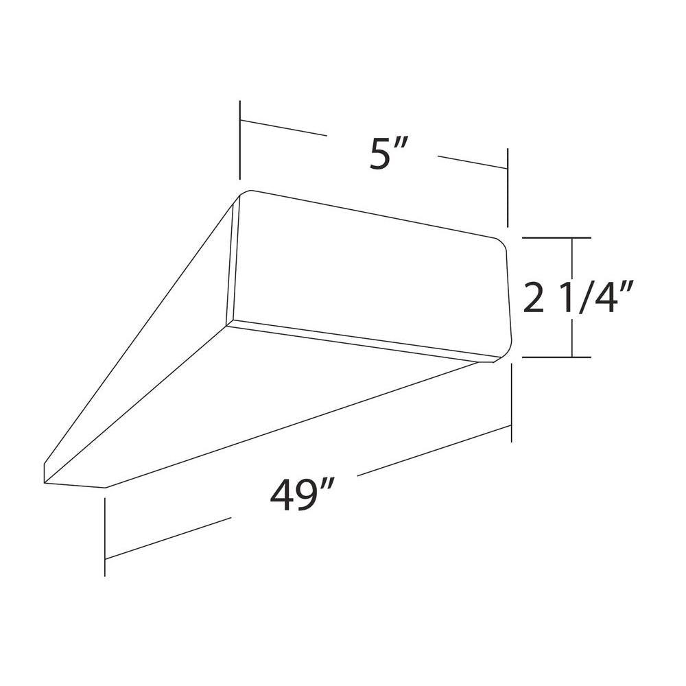 2-Light White Fluorescent Wraparound Steel Ceiling Fixture with Clear Prismatic Acrylic Lens - Super Arbor