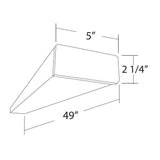 2-Light White Fluorescent Wraparound Steel Ceiling Fixture with Clear Prismatic Acrylic Lens - Super Arbor