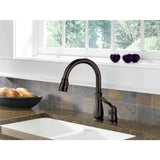 Delta Leland Venetian Bronze 1-Handle Deck-Mount Pull-Down Handle Kitchen Faucet