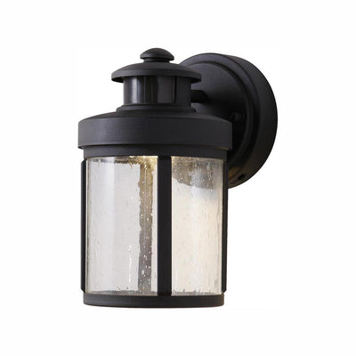Black Motion Sensor Outdoor Integrated LED Wall Lantern Sconce - Super Arbor