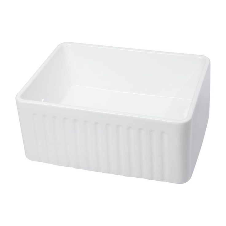 Fireclay 24 in. Single Bowl Farmhouse/ Apron-Front Porcelain Ceramic Kitchen Sink in White