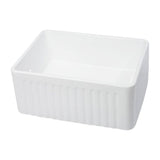 Fireclay 24 in. Single Bowl Farmhouse/ Apron-Front Porcelain Ceramic Kitchen Sink in White