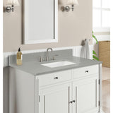 43 in. W x 22 in. D x 0.75 in. H Quartz Vanity Top in Earth Gray with White Basin - Super Arbor