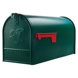Elite Medium, Steel, Post Mount Mailbox, Black - Super Arbor