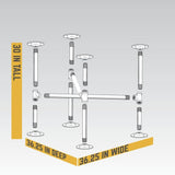 3/4 in. Black Pipe 29 in. L x 30 in. H Solitaire Design Kitchen Table Kit
