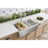 BLANCO Panera Stainless Steel 1-Handle Deck-Mount Pull-Out Handle Kitchen Faucet