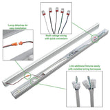 4 ft. 220-Watt Equivalent Integrated LED White Commercial Strip Light Fixture 4000K High Output 5500 Lumens - Super Arbor