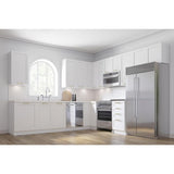 Threespine Ready to Assemble 36 in. x 12 in. x 30 in. Wall Stock Corner Kitchen Cabinet in Shaker White Wood