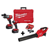 M18 FUEL 18-Volt Lithium-Ion Brushless Cordless Hammer Drill and Impact Driver Combo Kit (2-Tool) with Free HACKZALL - Super Arbor