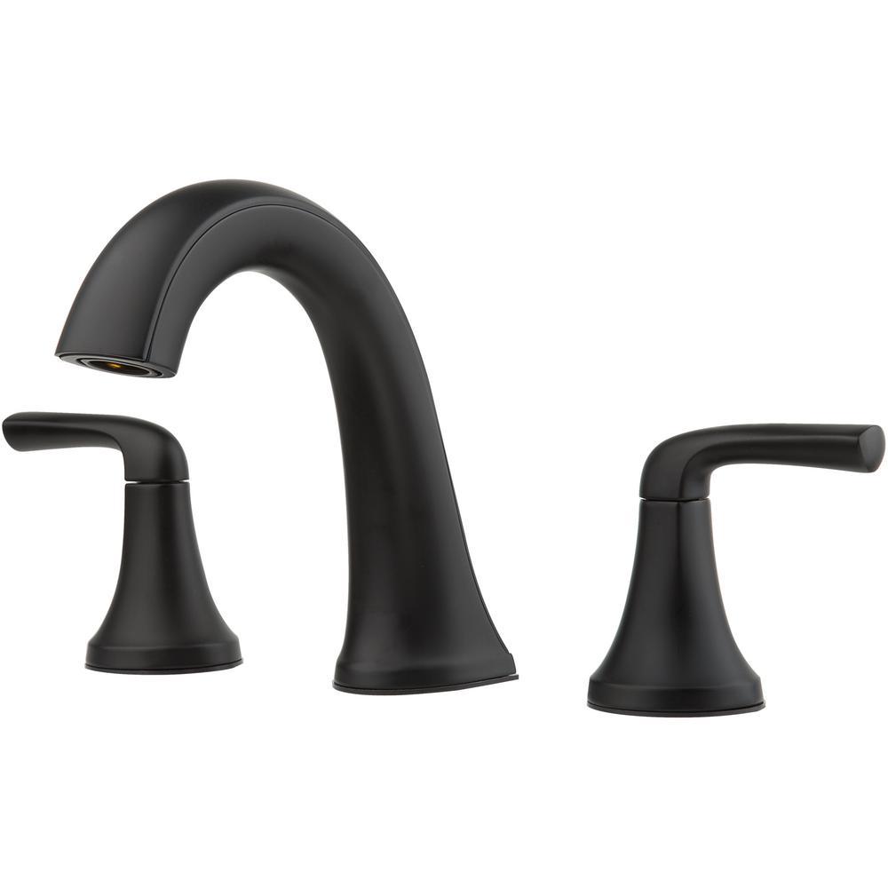 Ladera 8 in. Widespread 2-Handle Bathroom Faucet in Spot Defense Brushed Nickel - Super Arbor