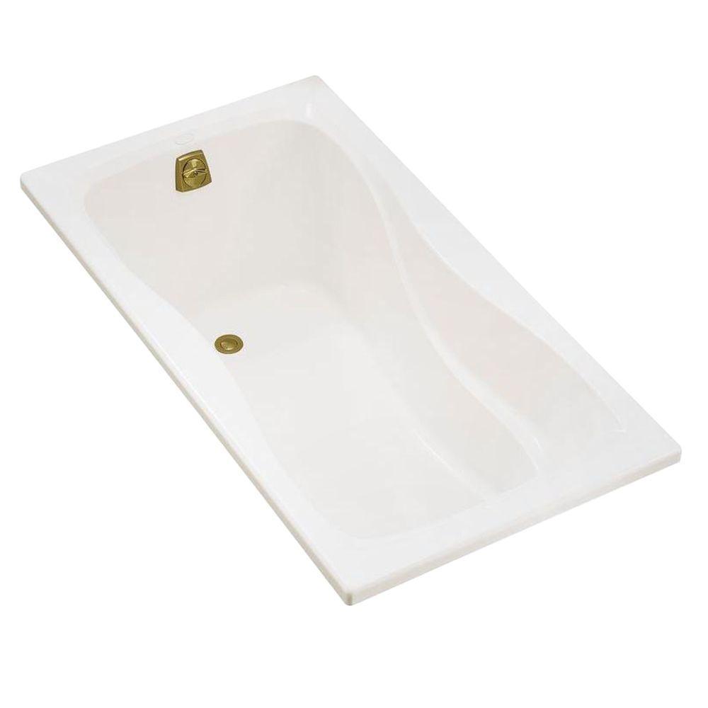 Hourglass 5 ft. Left-Hand Drain Alcove Bath Tub in White - Super Arbor