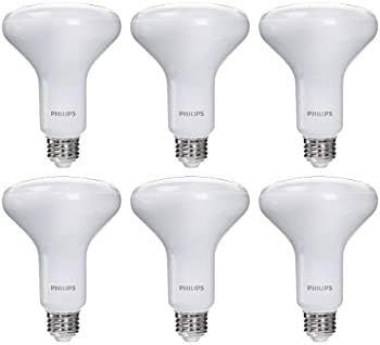 Philips 65-Watt Equivalent BR30 Dimmable LED Energy Star Light Bulb, Daylight (6-Pack)