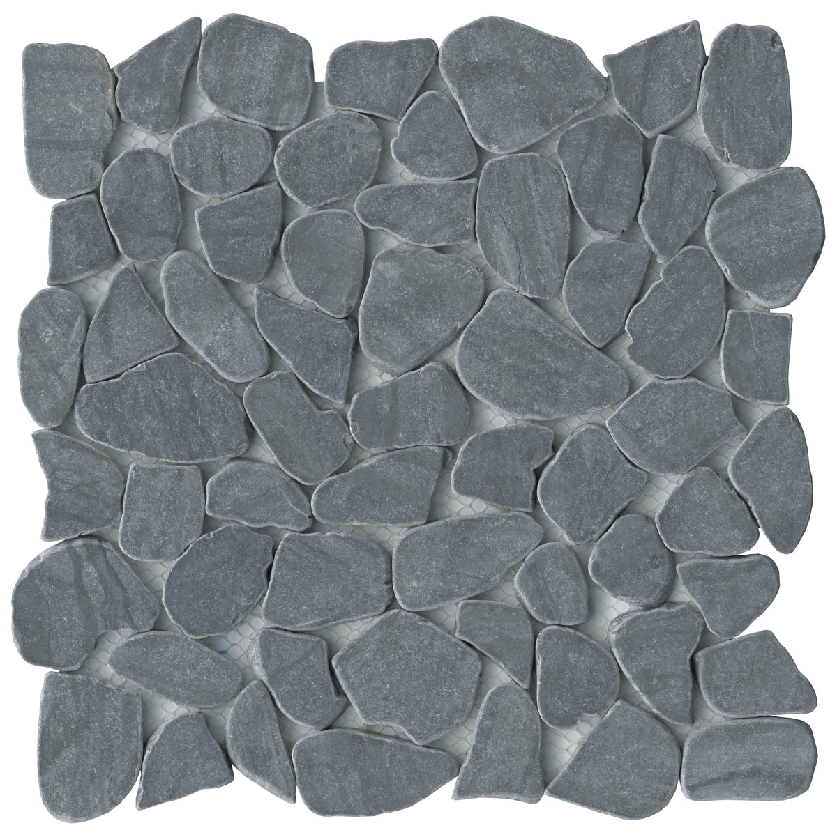 Emser Cultura 10-Pack Winter Natural Stone Pebble Mosaic Tile, Honed, 12-in x 12-in Mesh